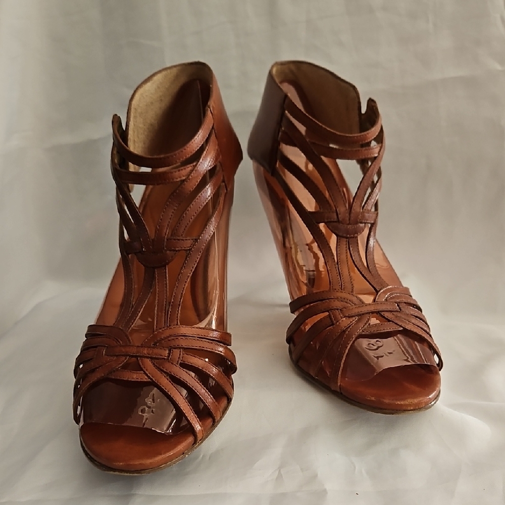 Cole Haan Brown Strappy Heels
